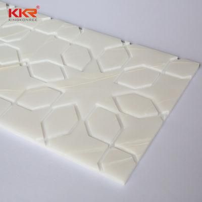 Acrylic Marble Solid Surface Stone Interior Wall Panels with CNC Pattern