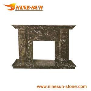 Black Marble Fireplace Mantel (YXFP-037)