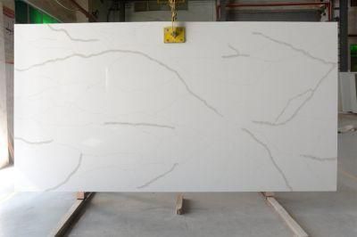 Artificial Quartz Stone Kitchen Quartz White Autumn Quartz Slabs for Workshop