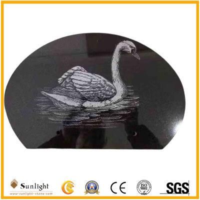 Animal Granite Etching Memorials Plaques for Cemetery Tombstone