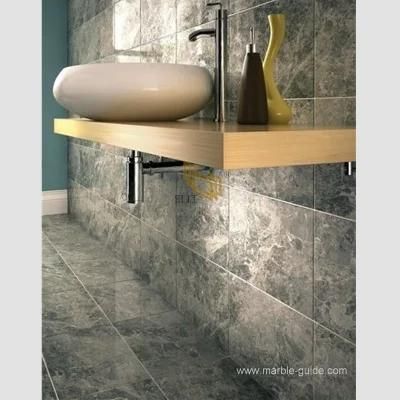 Romantic Gray Marble Slab for Bathroom Wall/Background/Basin/Sink/Vanity Top