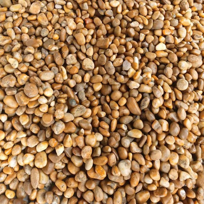 Home Decoration High Glossy Polished Yellow Pebbles for Landscape Garden Floor