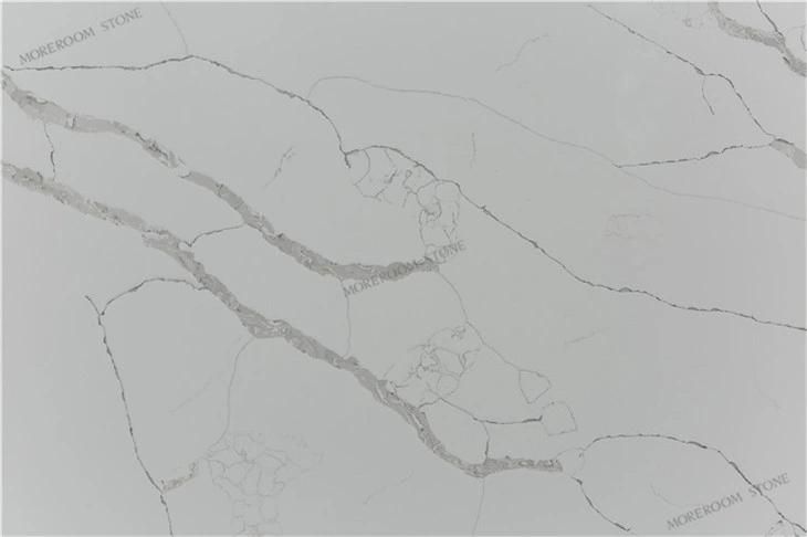 Calacatta White Quartz Stone Artificial Stone for Kitchen Counter Top