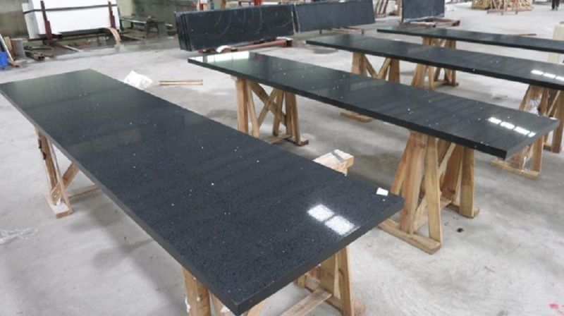Black Galaxy Quartz for Countertops/Backsplashes/Accent Walls/Shower Surrounds
