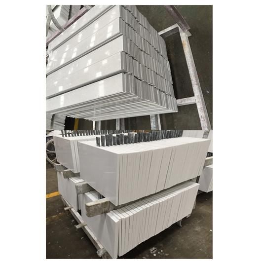 Pure White Artificial Marble Tile and Slab Engineered Stone Top Quality
