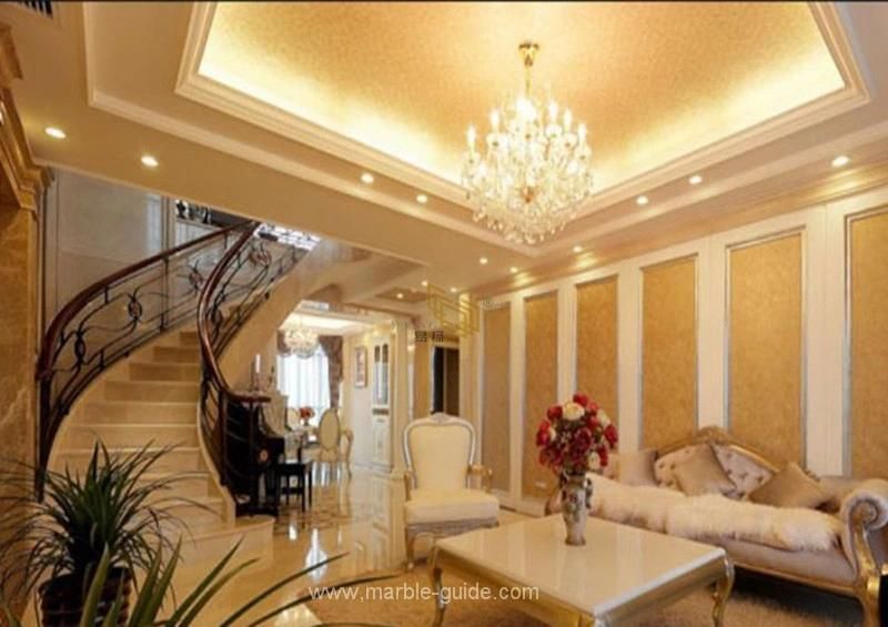 Natural Polished Cream/Beige/Yellow Marble Tiles for Floor/Wall/Fireplace
