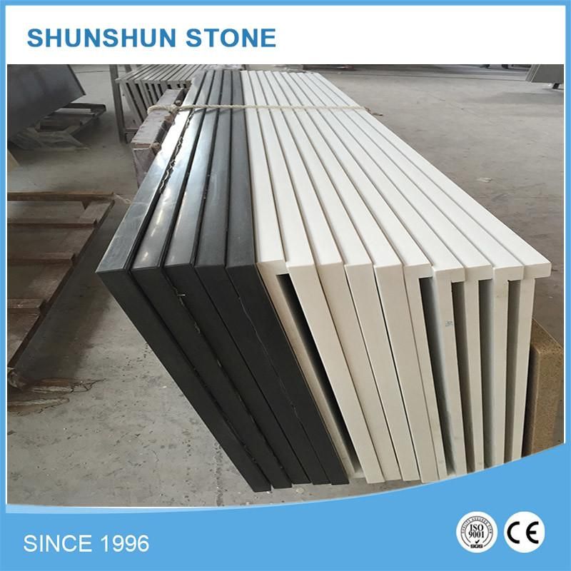 Artificial White Sparkle Quartz Stone Countertop for Kitchen