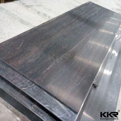 Wall 1/2&quot; Thickness Korean Stone Solid Surface Sheets Resin Stone Panel