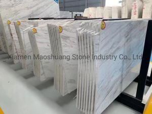 Bookmatched White/Grey Natural Volakas Marble for Interior Wall Decoration and Flooring