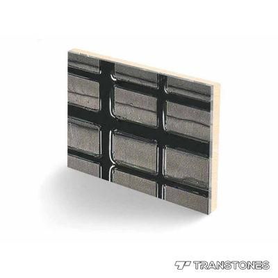 Black and Grey 3D Wood Grains Polished Decorated Resin Wall Panel