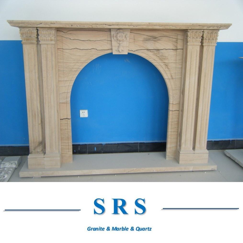The Marble and Granite Fireplace Carving Nature Stone Fireplace