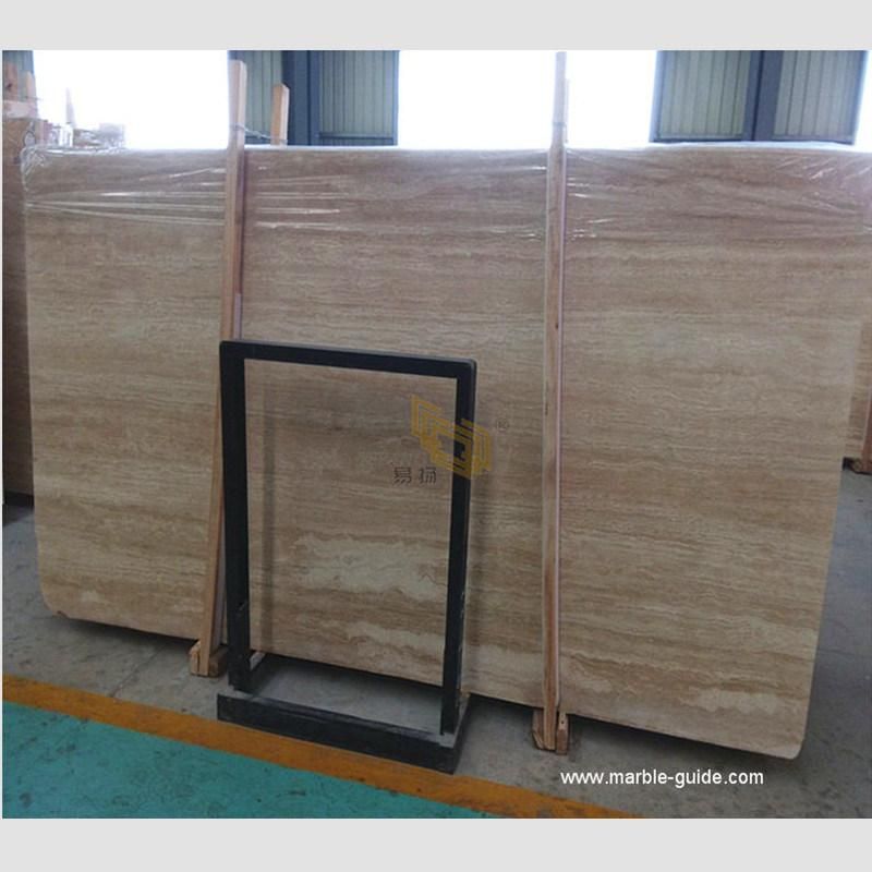 Natural Travertine Beige/Cream Marble Tiles for Bathroom Floor/Wall