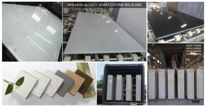 Heat Resistant Artificial White Engineering Stone Slab Quartz