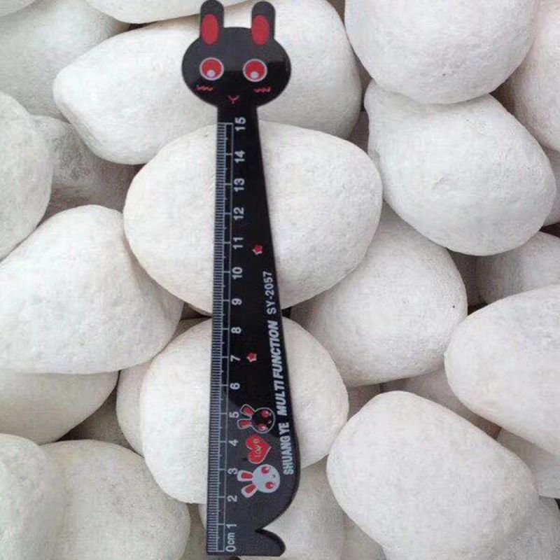 Wholesale Good Quality Cobble Stone Pebble Stone Tumbled Round Snow White