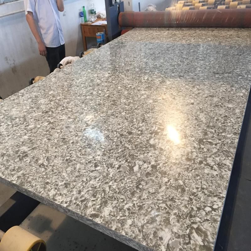 Chinese Wholesale Marble Veins Quartz Stone Slabs with SGS & CE for Bathroom Top