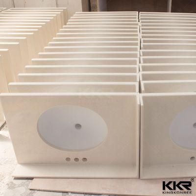 Custom Made Artificial Stone Concrete Color Vanity Top for Project