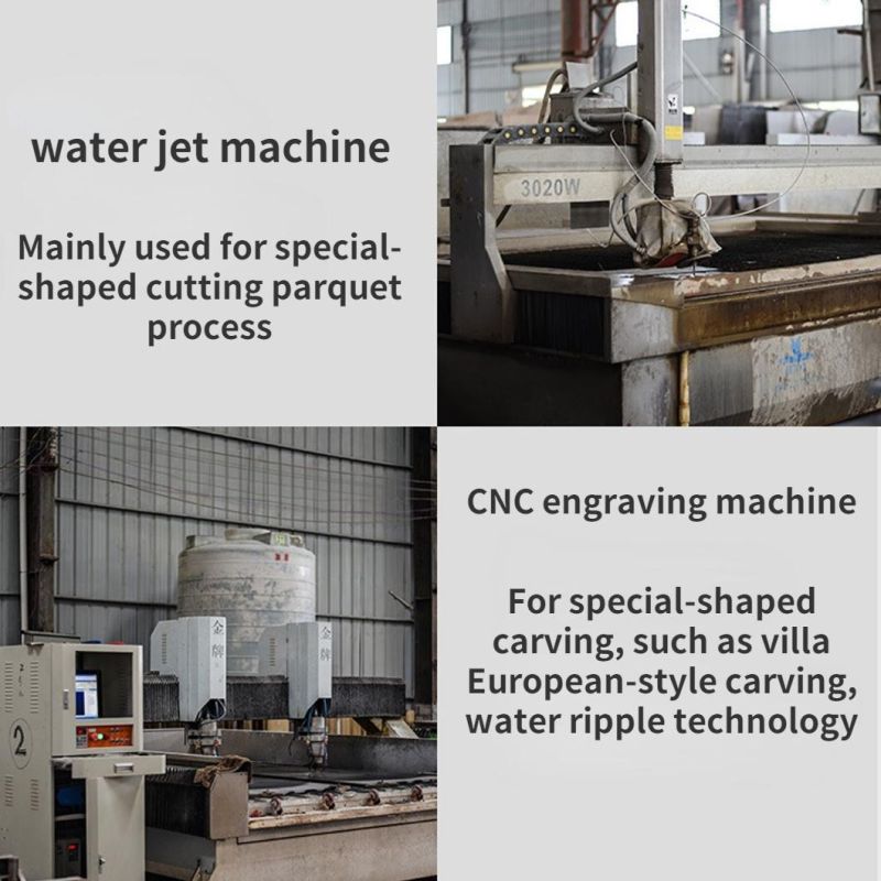 Waterjet Parquet Natural Marble Mosaic Carrara White Homestay Hotel Kitchen Shower Room Wall and Floor Tiles