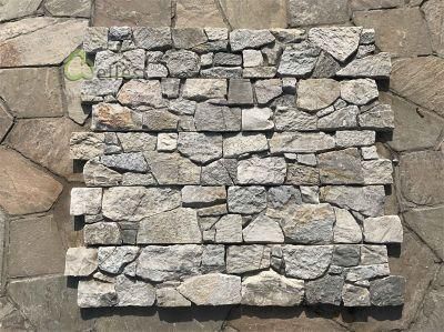 Big Natural Grey Blend Limestone Wall Stone