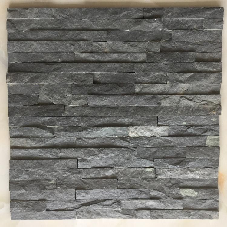 60X15 (cm) Splite Surface Black Natural Slate Stone Paneling Tiles