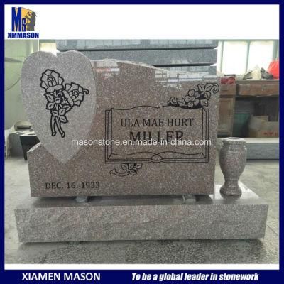 China Pink Granite G635 Cheap Upright Headstone