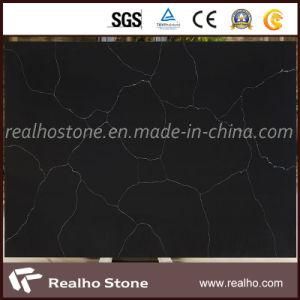 Wholesale Polished Artificial Black Quartz Slab
