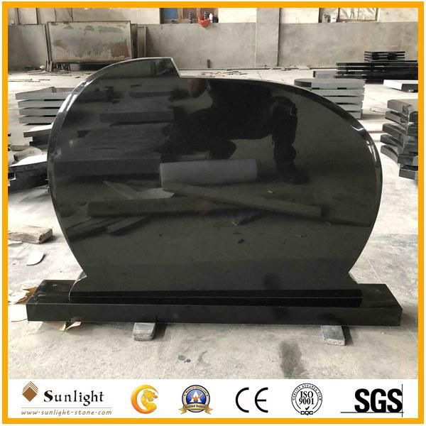 Poland Style Shanxi Black Granite Monument/Gravestone/Tombstone Black Slabs Full Set