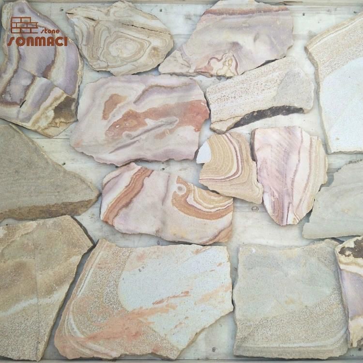 Natural Pink Sandstone Irregular Loose Stone Veneer