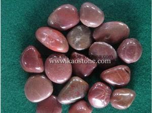 Red High Polished Pebble River Stone Gravel for Garden