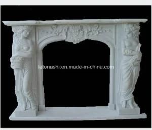 Popular Decorative White Marble Fireplace
