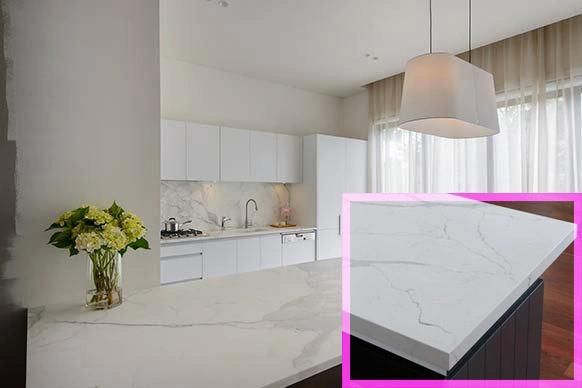 Chinese White Artificial Quartz Counter Top for Kitchen