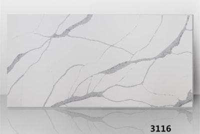White Artificial Quartz Stone Slab with High Quality and Competitive Price