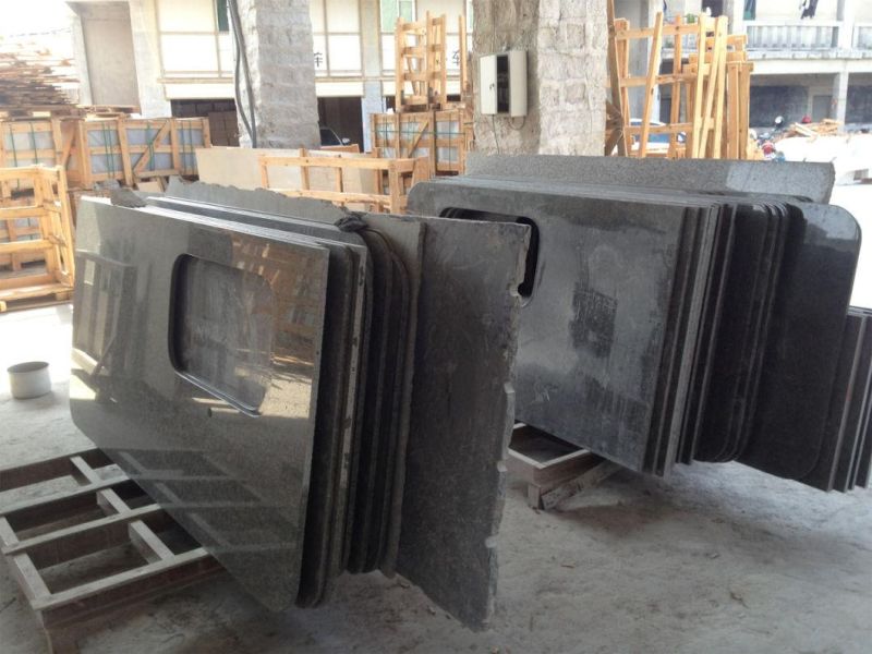 Natural Stone Black Granite Countertops for Home/Kitchen Decoration