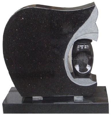 Special Shaped Black Galaxy Granite Lantern Tombstone