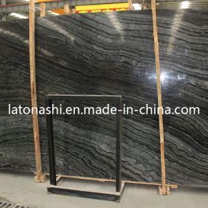Chinese Antique Wood Stone Marble, Black Vein Marble Floor Tile