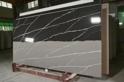 Wholesale Special Design Factory Price Calacatta Black Quartz Artificial Stone Slabs