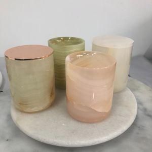 Hot Sale Onyx Candle Jar with Lid