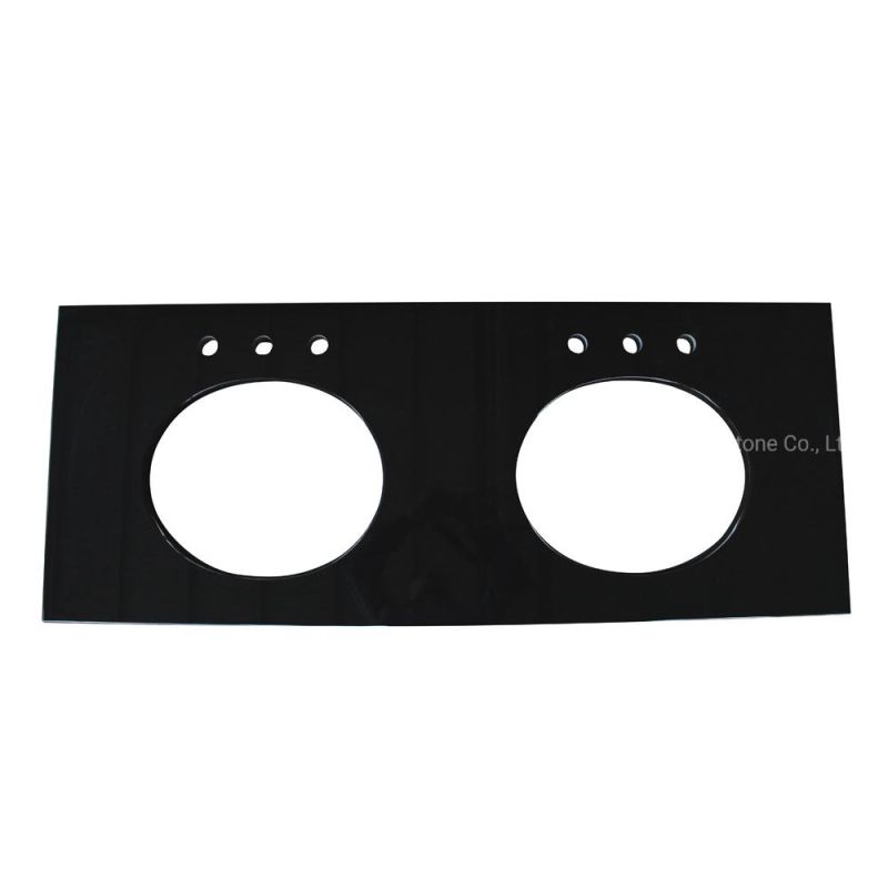Bullnose China Mongolia Black Granite Kitchen Countertops Colors for Bathroom