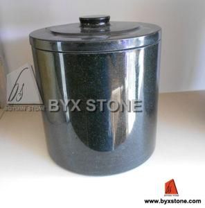 Classic Style Black Granite Cemetery Monument Urns