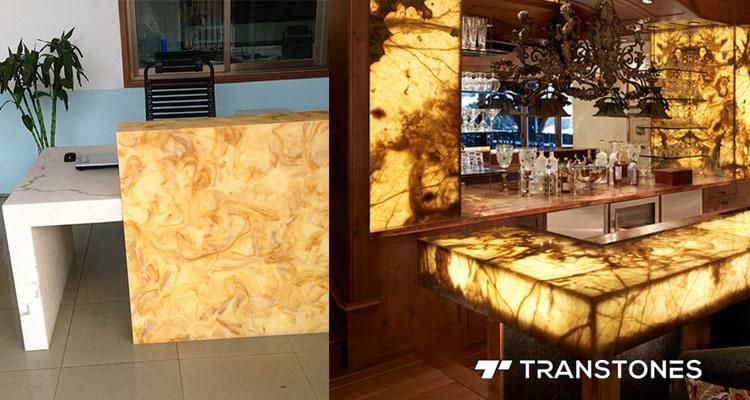 Transtones Black Texture Artificial Stone Panel for Decorative Alabaster Light Box