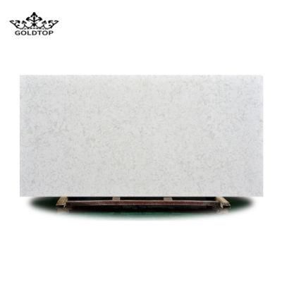 Factory Direct Sales Artificial Custom Polished Calacatta White Quartz Stone Slabs for Kitchen Table Tops