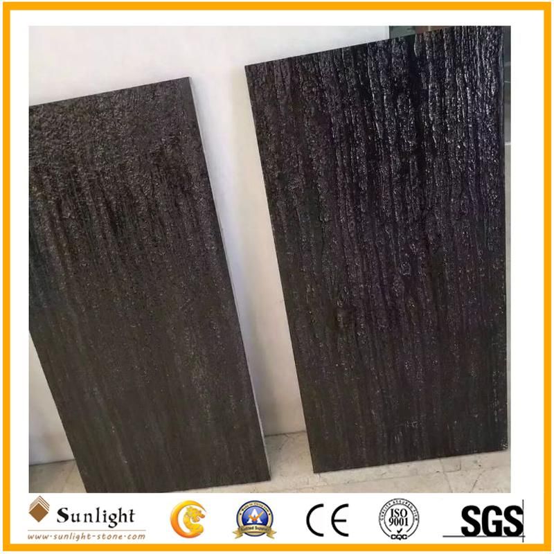 Price Grain Color Texture Stone Slab Imperial Black Wooden Marble, Black Wooden Marble in Slabs