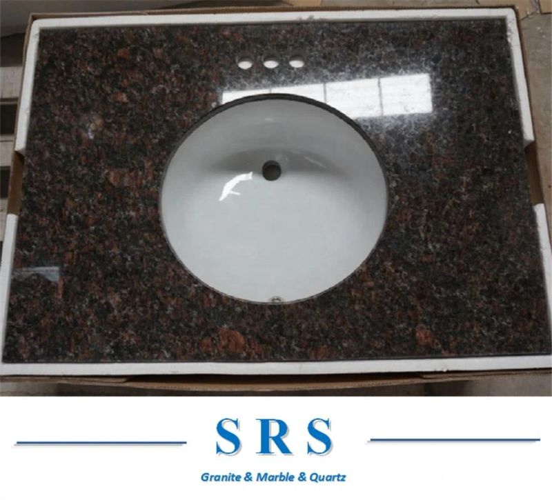 Nutural Polished Tan Brown Granite Kitchentop for Kitchen Bathroom Bench Top House Hotel