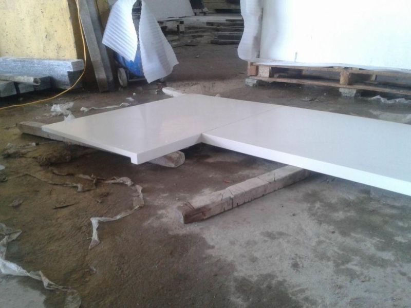 Super White Quartz Slabs for White Countertop in Cheap