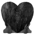 Blue Pearl Granite Flower Carved Tombstone Heart Tombstone