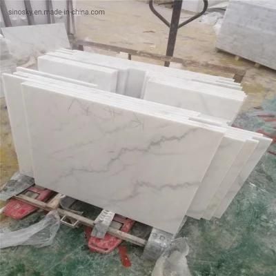 Stone Carrara White Marble Wall/Floor Tiles for Kitchen Bathroom Hotel Project