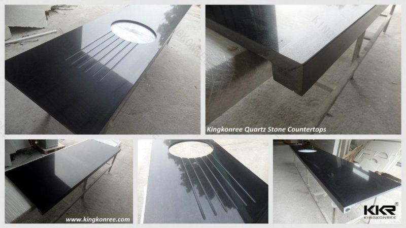 Custom Solid Surface Countertop Bathroom Vanity Top for Hotels (KKR-200201-5)