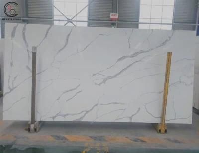 Artificial Slab Calacatta Quartz Stone Slabs Large Quartz Countertop