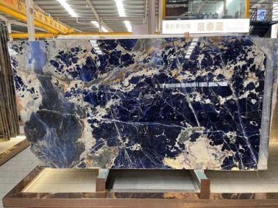 Sky Blue Marble Look Sintered Stone Vanity Top