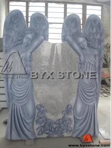 American Angel Carved Monument / Headstone with Antique Finished