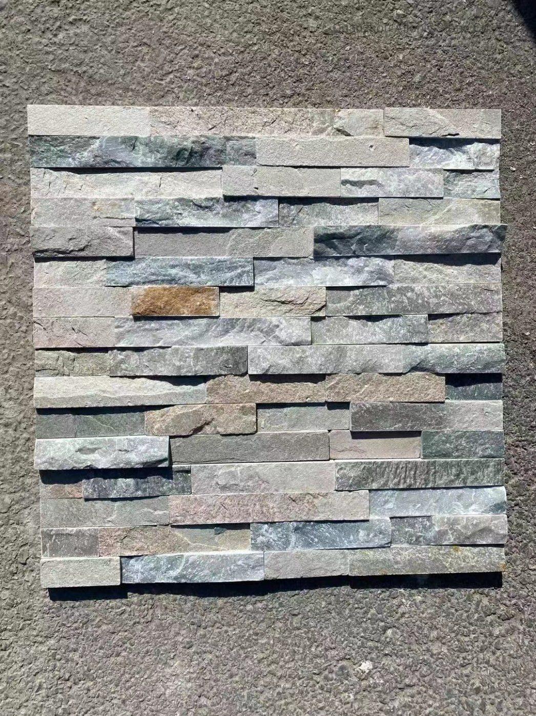 Mix Color Slate Panel Cultural Stone Tile for House Cladding Panels Exterior Wall